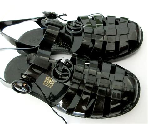 jelly sandals gucci|authentic Gucci sandals.